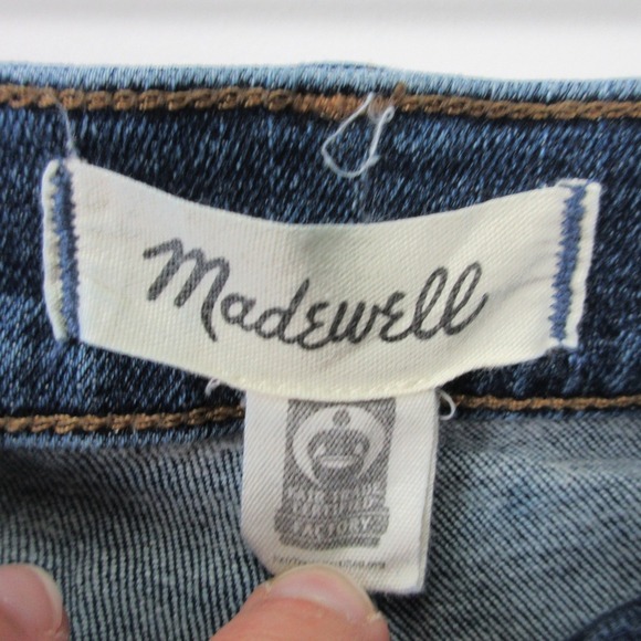 Madewell Skinny Flare Jeans Women 27 Blue Cotton Denim High Rise Bootcut 690 - Picture 3 of 11